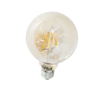 LED-lampa E27 dimbar 4W Ø95mm Amber